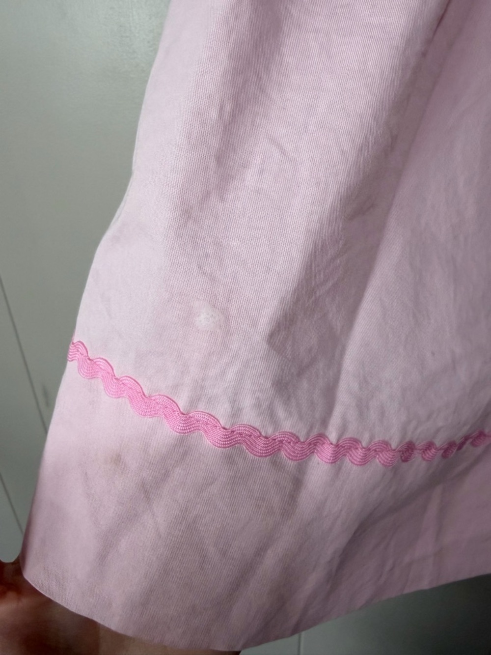 Pink Smocked Flutter Sleeve Dress with Pastel Bunny Embroidery - Picture 5 of 6